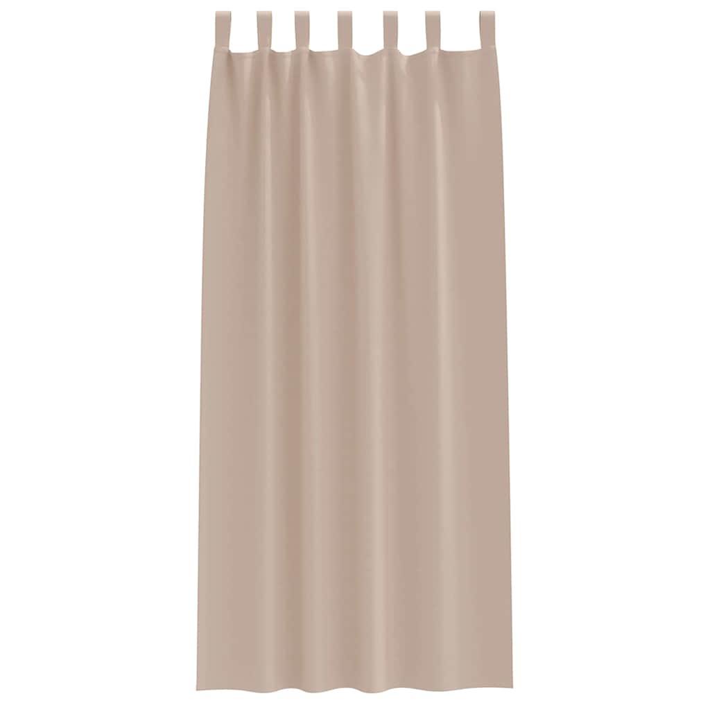 vidaXL Blackout Curtains with Rings 2 pcs Taupe 225 x 140 cm Polyester
