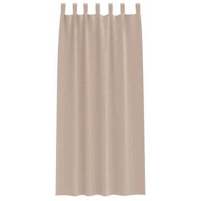 vidaXL Blackout Curtains with Rings 2 pcs Taupe 225 x 140 cm Polyester