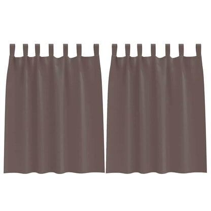 vidaXL Blackout Curtains with Rings 2 pcs Dark Brown 140 x 140 cm