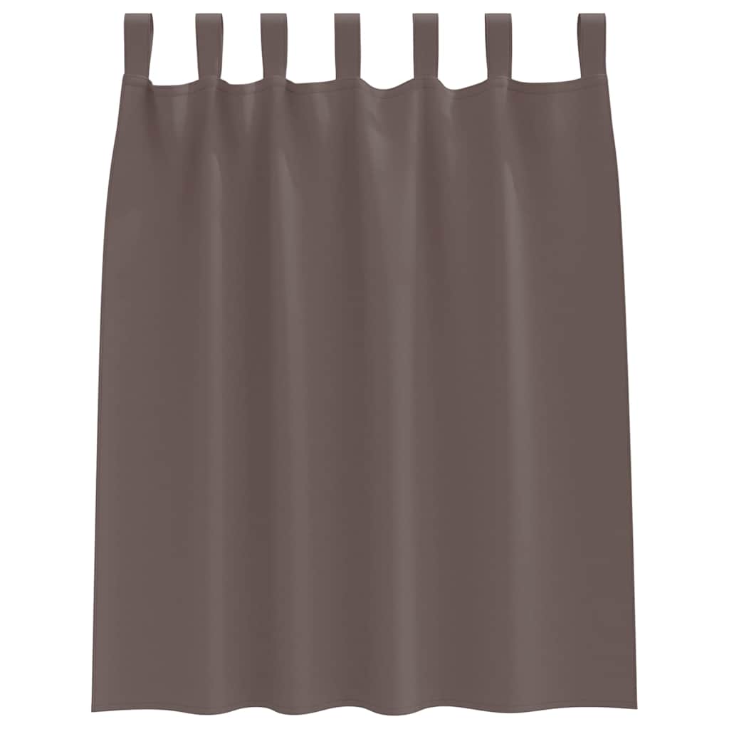 vidaXL Blackout Curtains with Rings 2 pcs Dark Brown 140 x 140 cm