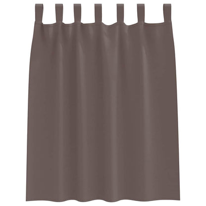 vidaXL Blackout Curtains with Rings 2 pcs Dark Brown 140 x 140 cm