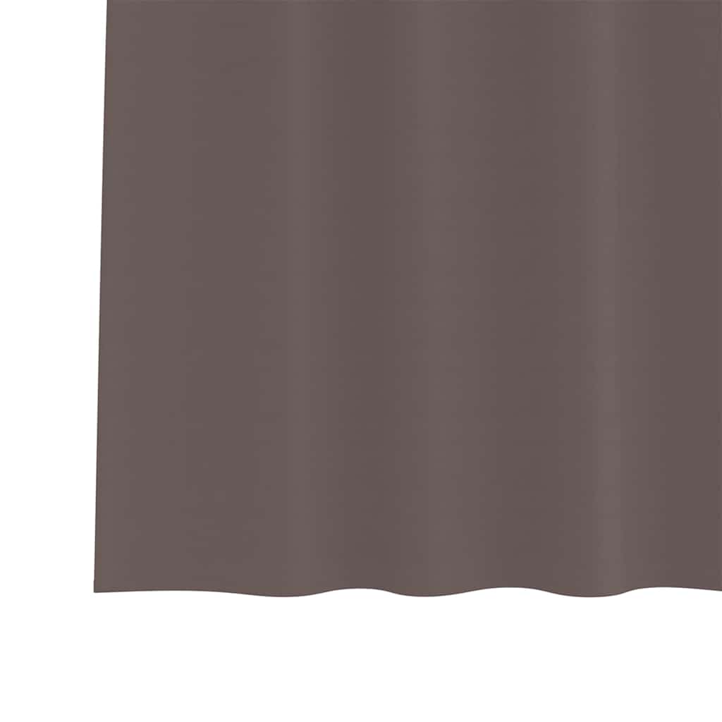 vidaXL Blackout Curtains with Rings 2 pcs Dark Brown 175 x 140 cm
