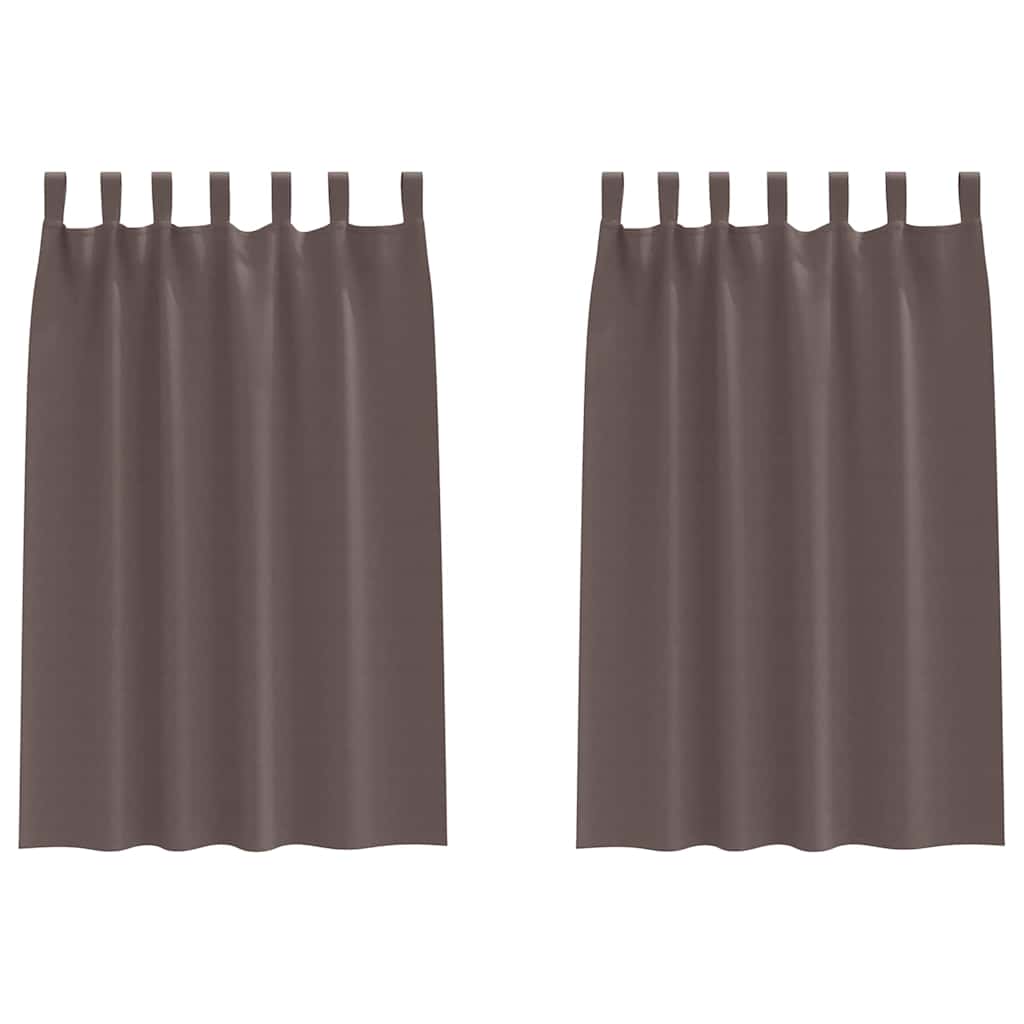 vidaXL Blackout Curtains with Rings 2 pcs Dark Brown 175 x 140 cm