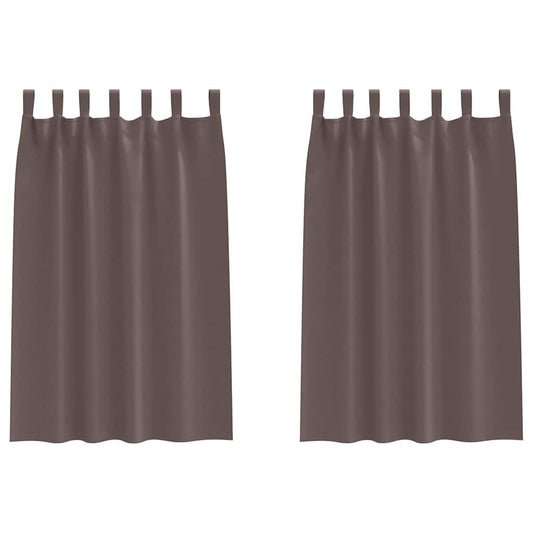 vidaXL Blackout Curtains with Rings 2 pcs Dark Brown 175 x 140 cm