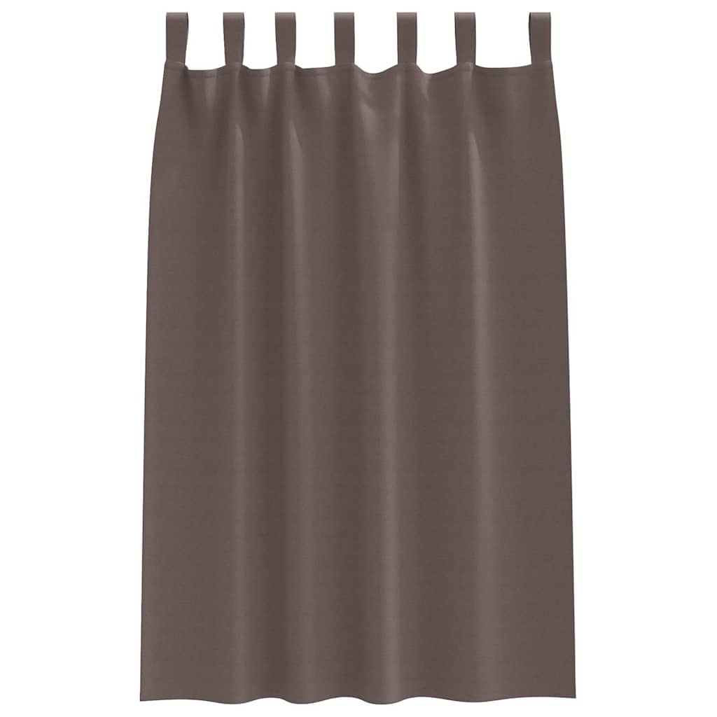 vidaXL Blackout Curtains with Rings 2 pcs Dark Brown 175 x 140 cm