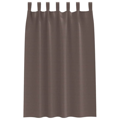 vidaXL Blackout Curtains with Rings 2 pcs Dark Brown 175 x 140 cm