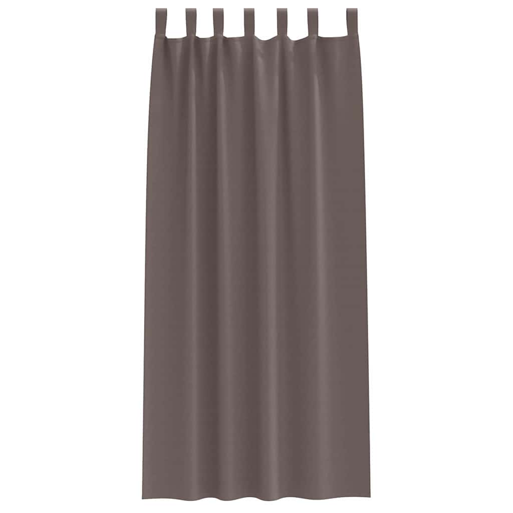 vidaXL Blackout Curtains with Rings 2 pcs Dark Brown 225 x 140 cm