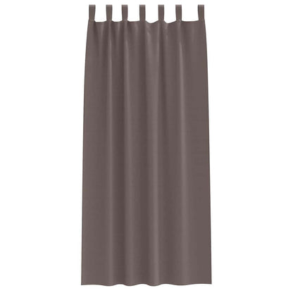 vidaXL Blackout Curtains with Rings 2 pcs Dark Brown 225 x 140 cm