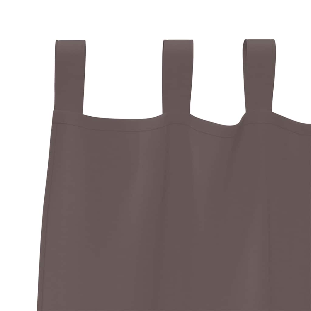 vidaXL Blackout Curtains with Rings 2 pcs Dark Brown 245 x 140 cm