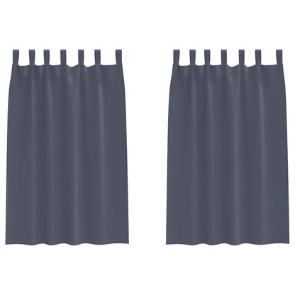 vidaXL Blackout Curtains with Rings 2 pcs Anthracite 175 x 140 cm