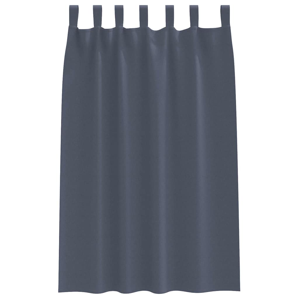 vidaXL Blackout Curtains with Rings 2 pcs Anthracite 175 x 140 cm