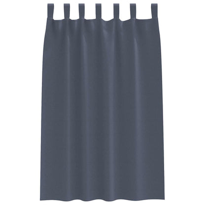 vidaXL Blackout Curtains with Rings 2 pcs Anthracite 175 x 140 cm