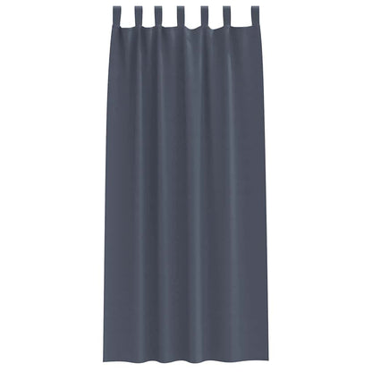 vidaXL Blackout Curtains with Rings 2 pcs Anthracite 225 x 140 cm