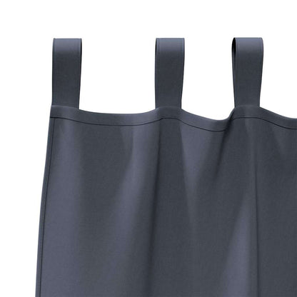 vidaXL Blackout Curtains with Rings 2 pcs Anthracite 245 x 140 cm