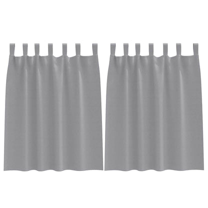 vidaXL Blackout Curtains with Rings 2 pcs Light Grey 140 x 140 cm