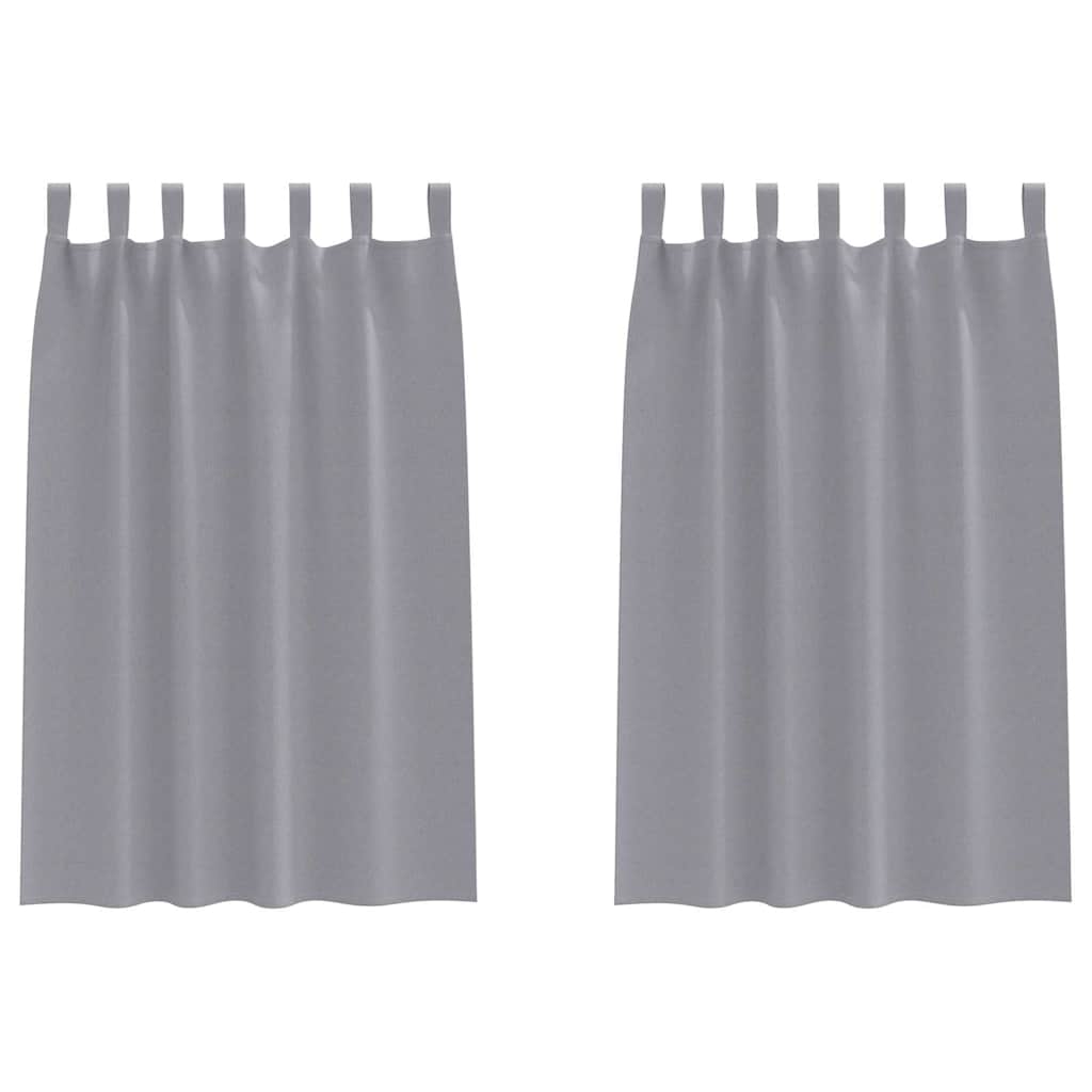 vidaXL Blackout Curtains with Rings 2 pcs Light Grey 175 x 140 cm