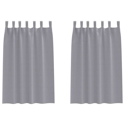 vidaXL Blackout Curtains with Rings 2 pcs Light Grey 175 x 140 cm
