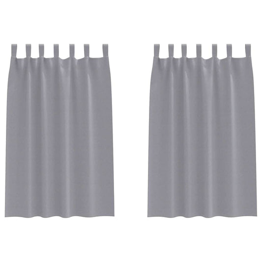 vidaXL Blackout Curtains with Rings 2 pcs Light Grey 175 x 140 cm