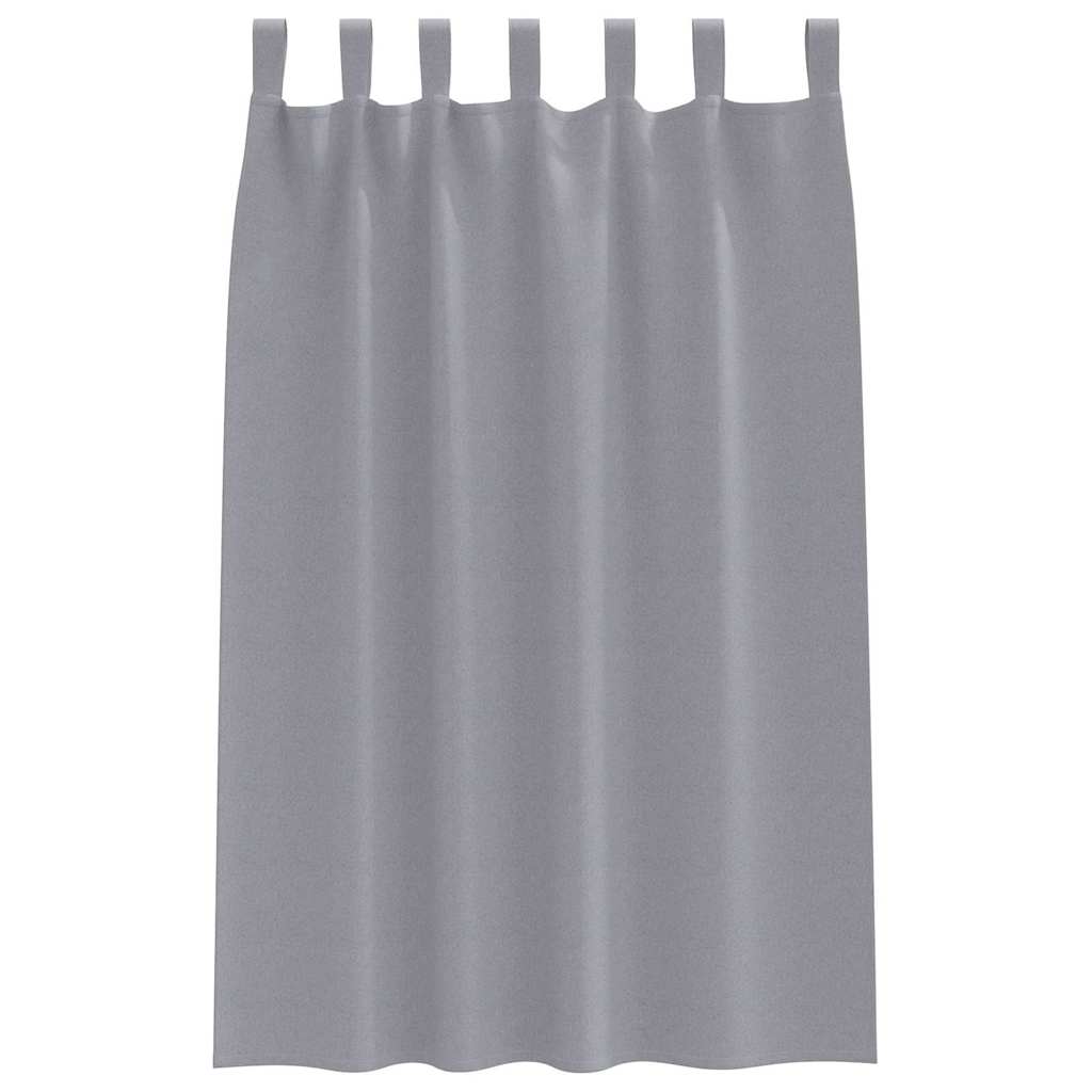 vidaXL Blackout Curtains with Rings 2 pcs Light Grey 175 x 140 cm
