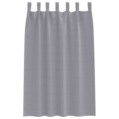 vidaXL Blackout Curtains with Rings 2 pcs Light Grey 175 x 140 cm