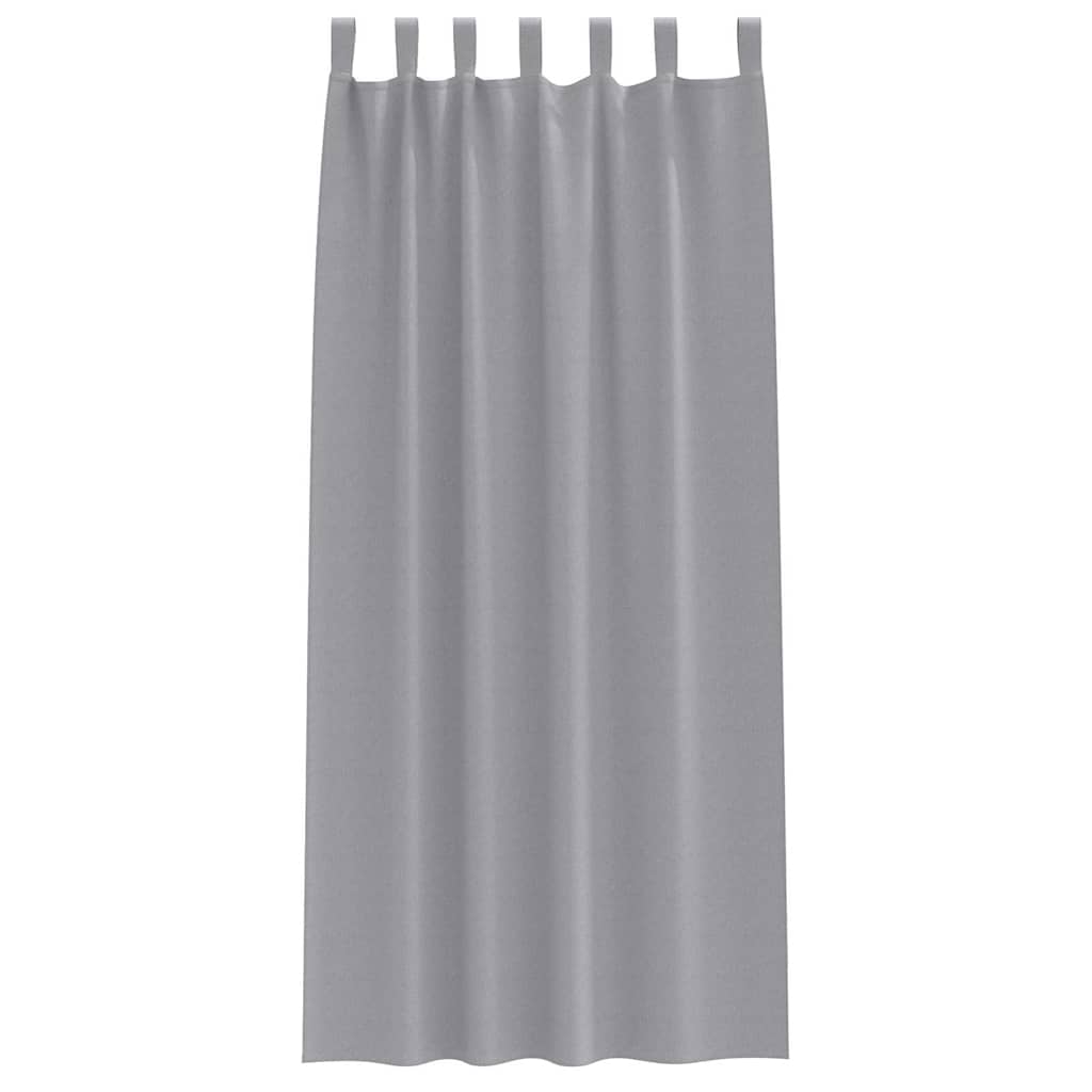 vidaXL Blackout Curtains with Rings 2 pcs Light Grey 225 x 140 cm