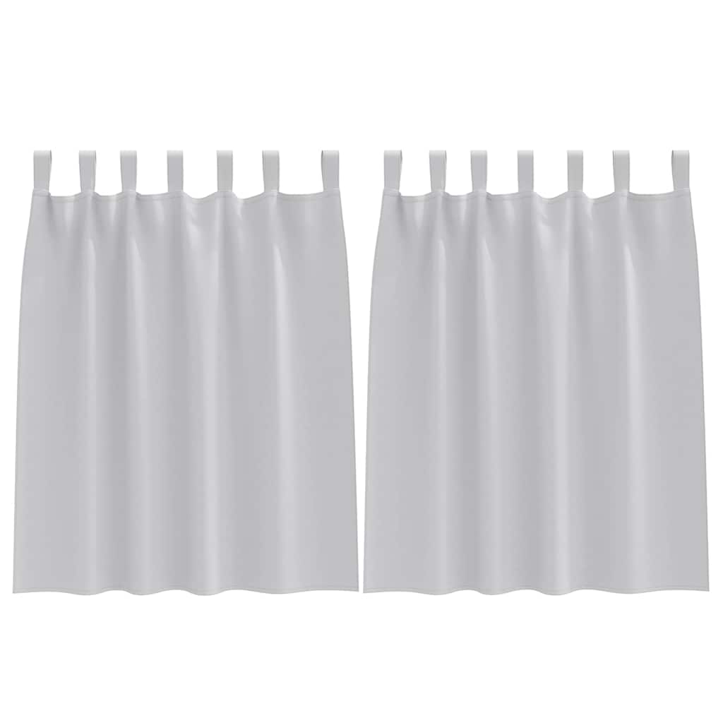 vidaXL Blackout Curtains with Rings 2 pcs Light Grey 140 x 140 cm