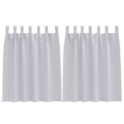 vidaXL Blackout Curtains with Rings 2 pcs Light Grey 140 x 140 cm
