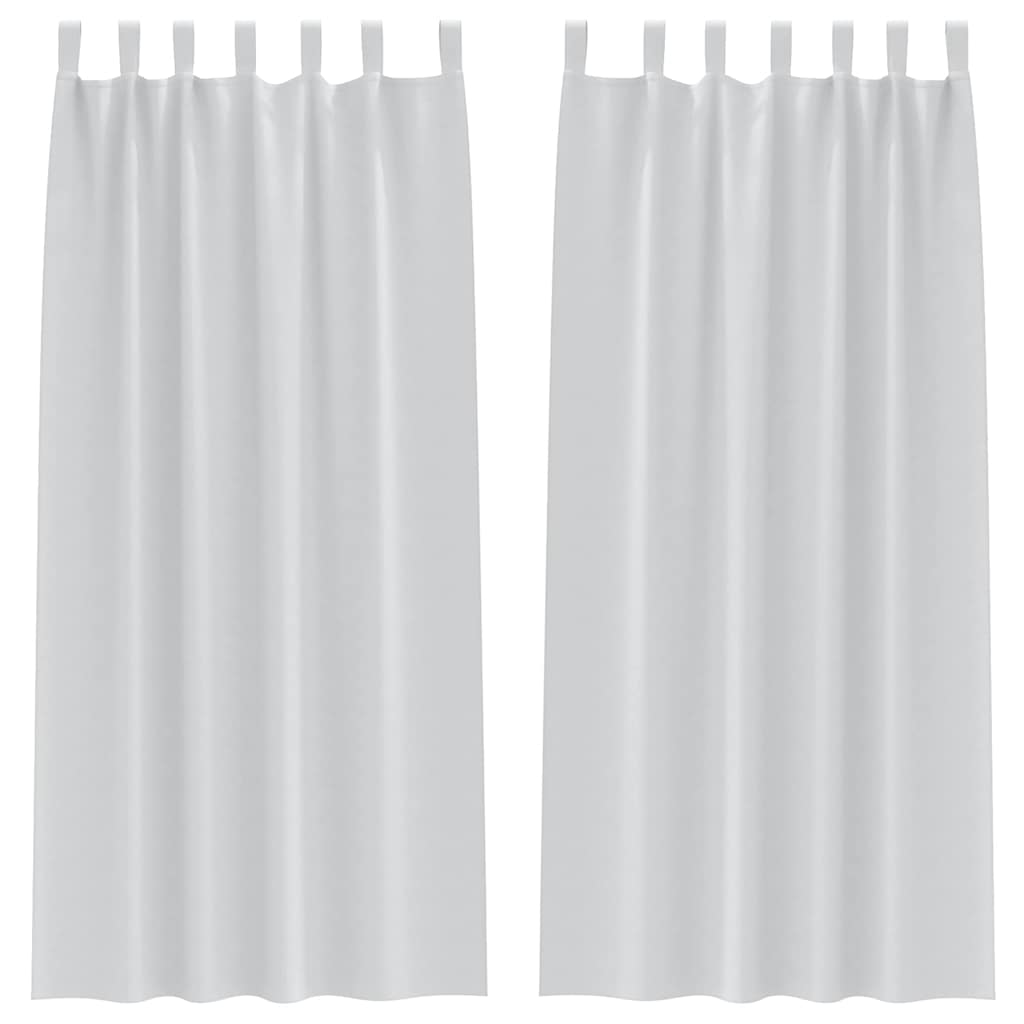 vidaXL Blackout Curtains with Rings 2 pcs Pale Grey 225 x 140 cm