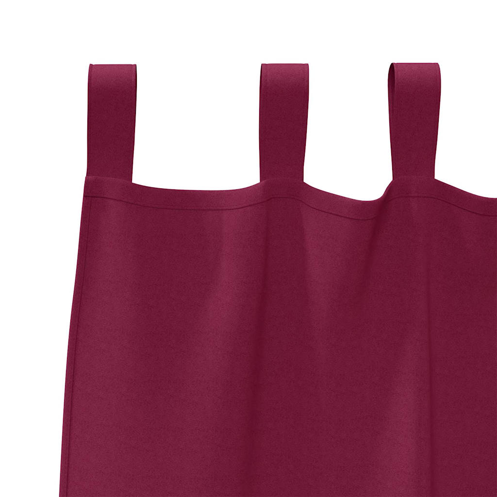 vidaXL Blackout Curtains with Rings 2 pcs Wine Red 175 x 140 cm