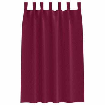 vidaXL Blackout Curtains with Rings 2 pcs Wine Red 175 x 140 cm