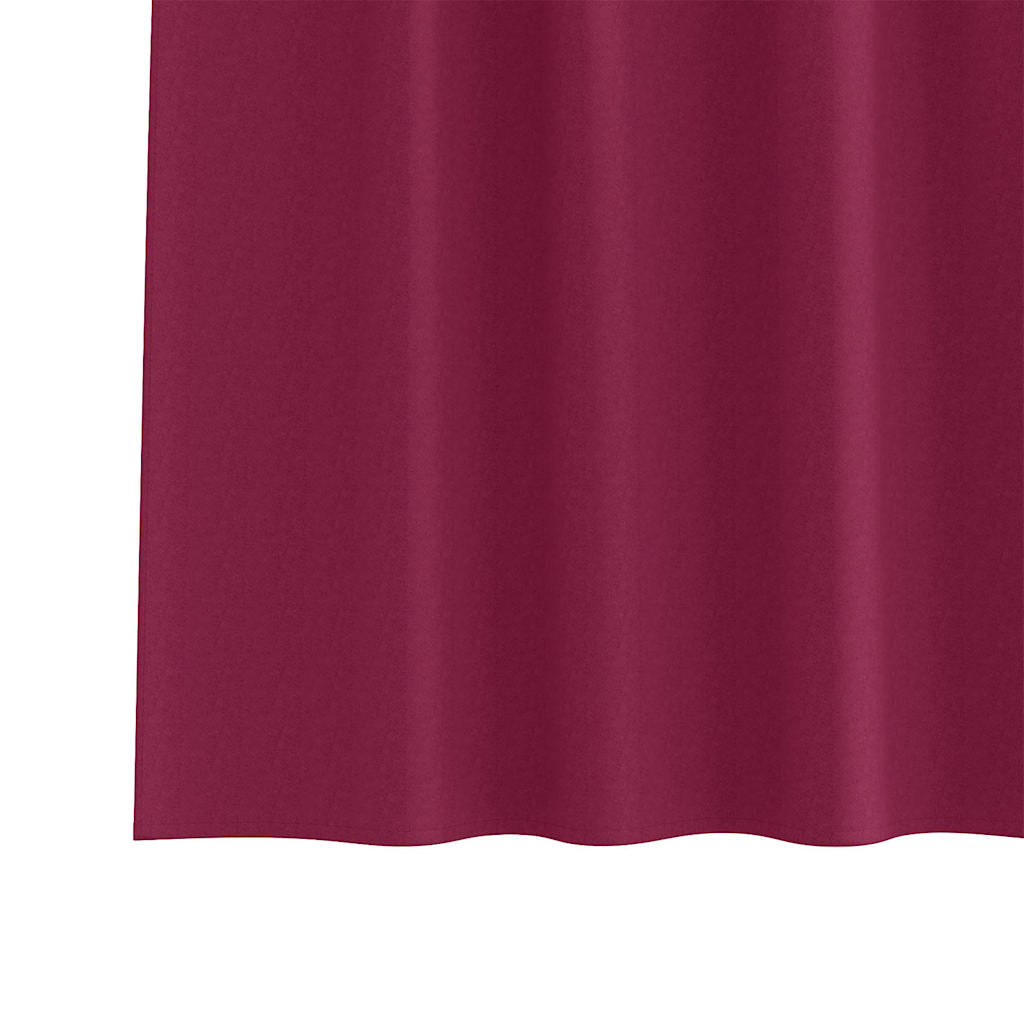 vidaXL Blackout Curtains with Rings 2 pcs Wine Red 225 x 140 cm