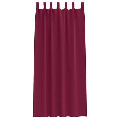 vidaXL Blackout Curtains with Rings 2 pcs Wine Red 225 x 140 cm