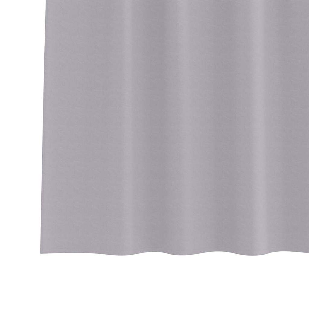 vidaXL Blackout Curtains with Rings 2 pcs Metal Grey 140 x 140 cm