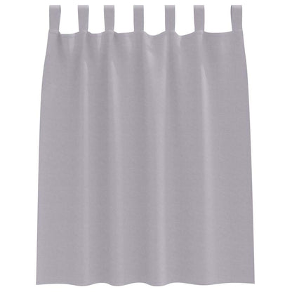 vidaXL Blackout Curtains with Rings 2 pcs Metal Grey 140 x 140 cm
