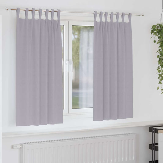 vidaXL Blackout Curtains with Rings 2 pcs Metal Grey 175 x 140 cm