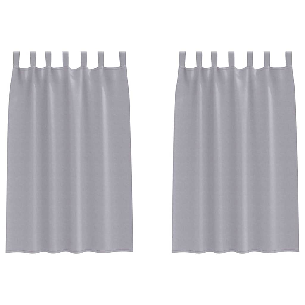 vidaXL Blackout Curtains with Rings 2 pcs Metal Grey 175 x 140 cm