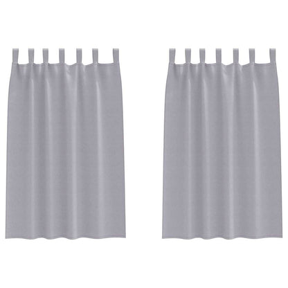 vidaXL Blackout Curtains with Rings 2 pcs Metal Grey 175 x 140 cm