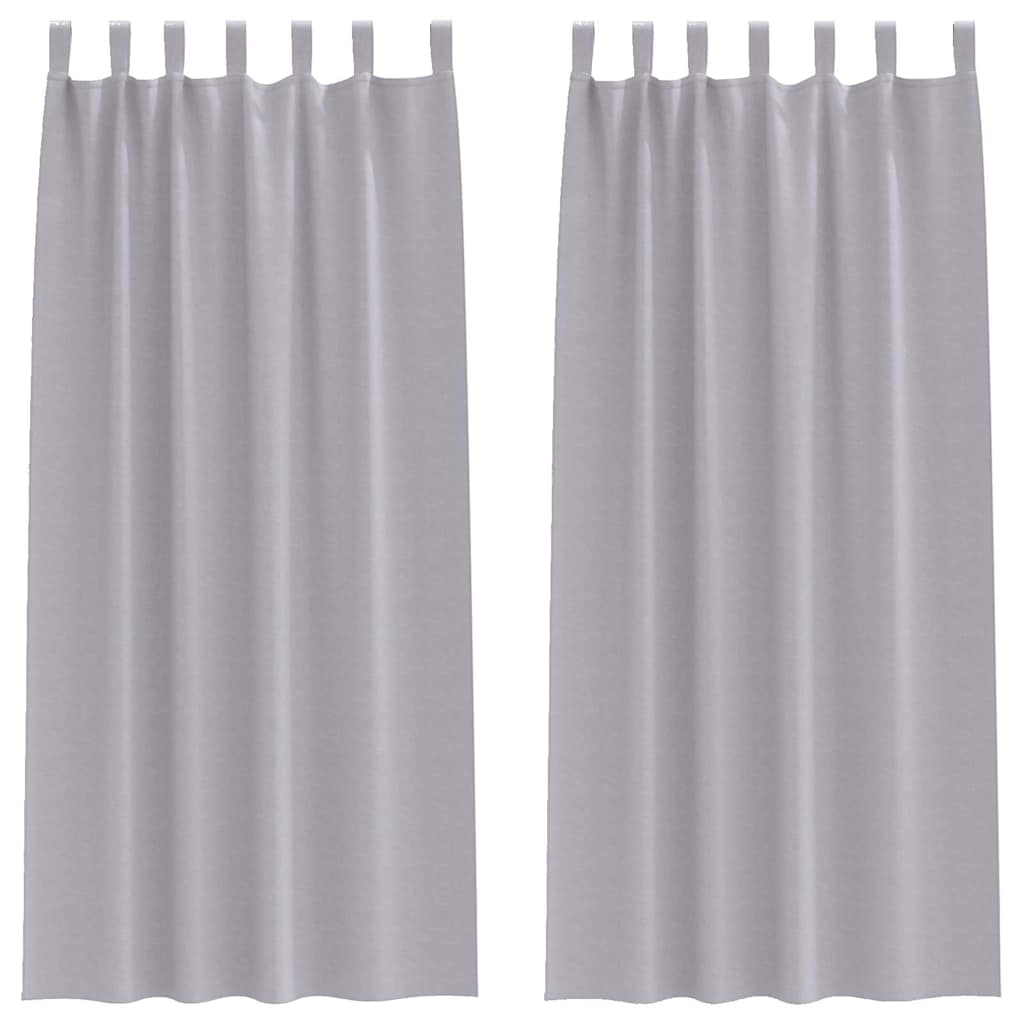 vidaXL Blackout Curtains with Rings 2 pcs Metal Grey 245 x 140 cm