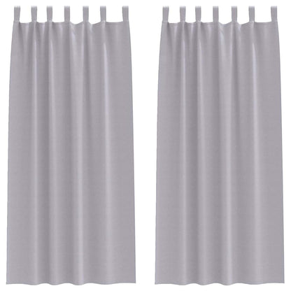 vidaXL Blackout Curtains with Rings 2 pcs Metal Grey 245 x 140 cm