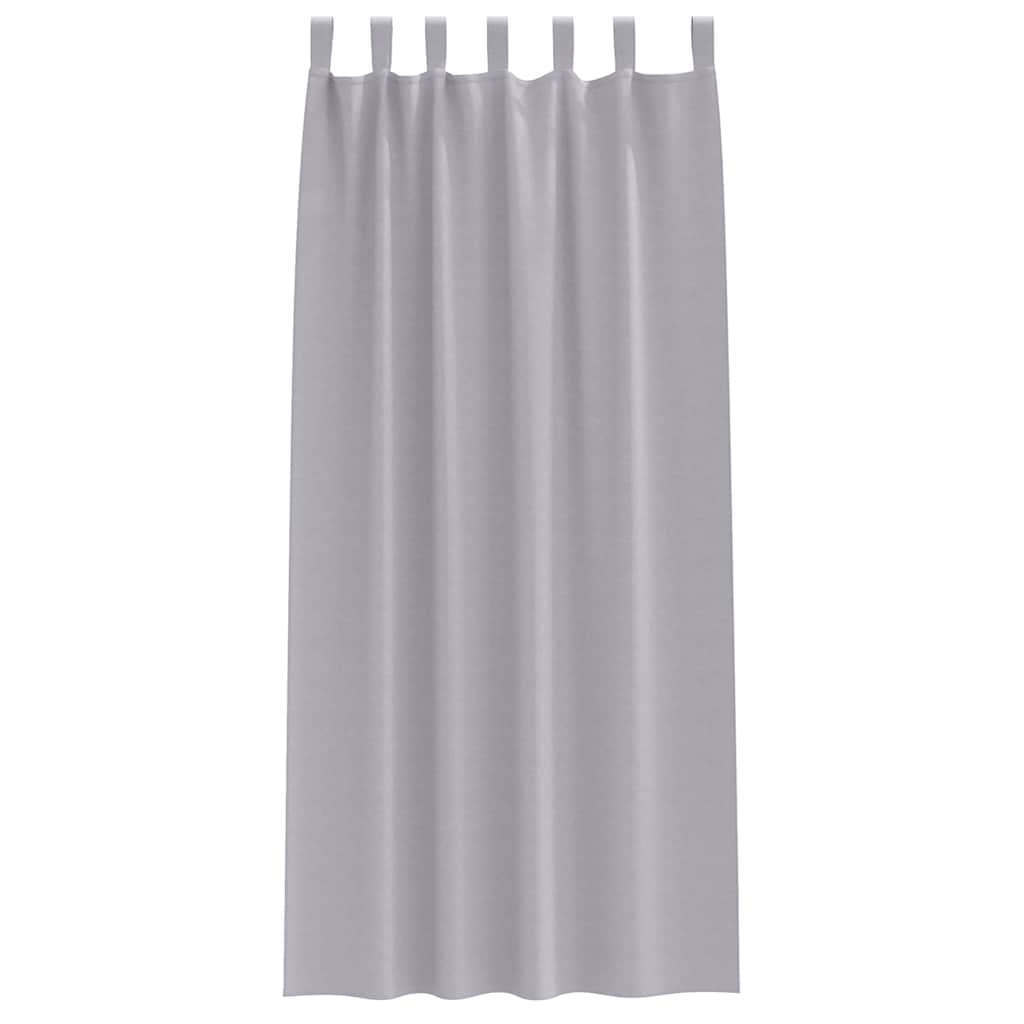 vidaXL Blackout Curtains with Rings 2 pcs Metal Grey 260 x 140 cm