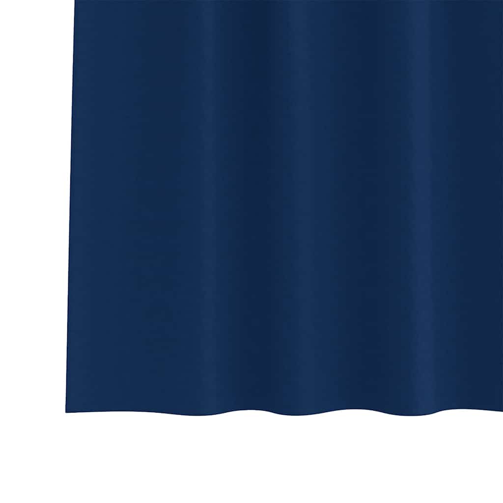 vidaXL Blackout Curtains with Rings 2 pcs Dark Blue 175 x 140 cm