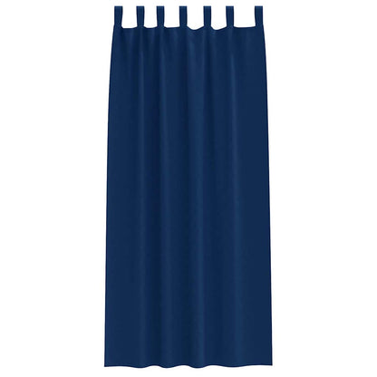 vidaXL Blackout Curtains with Rings 2 pcs Dark Blue 245 x 140 cm