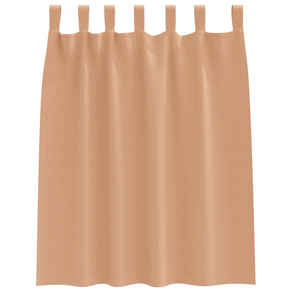 vidaXL Blackout Curtains with Rings 2 pcs Light Brown 140 x 140 cm