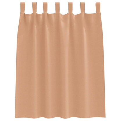 vidaXL Blackout Curtains with Rings 2 pcs Light Brown 140 x 140 cm