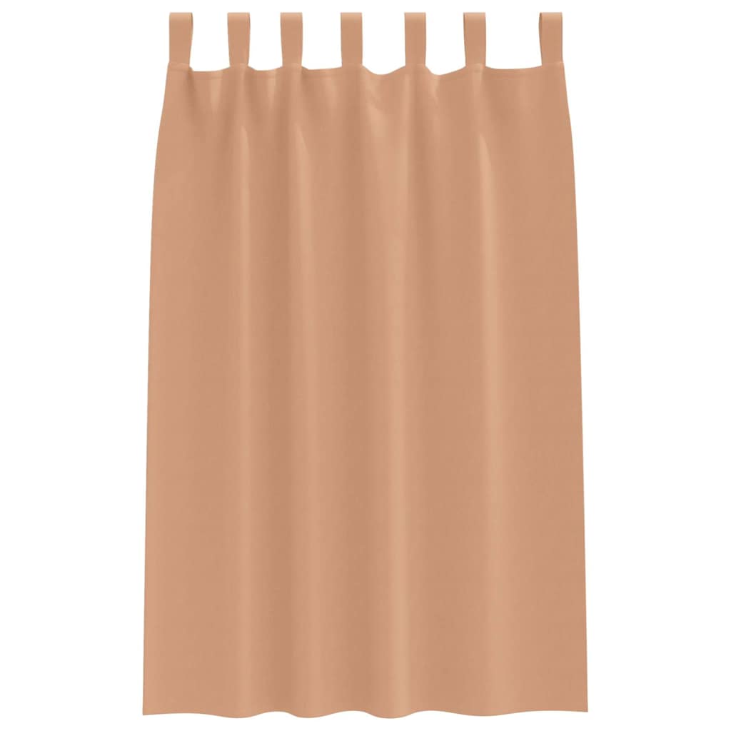 vidaXL Blackout Curtains with Rings 2 pcs Light Brown 175 x 140 cm