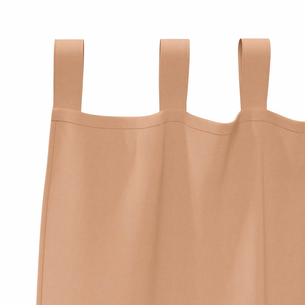 vidaXL Blackout Curtains with Rings 2 pcs Light Brown 225 x 140 cm