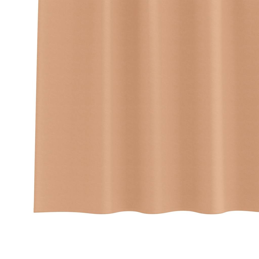 vidaXL Blackout Curtains with Rings 2 pcs Light Brown 260 x 140 cm