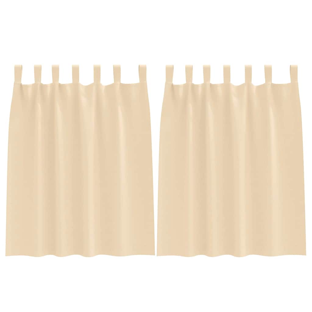 vidaXL Blackout Curtains with Rings 2 pcs Cream 140 x 140 cm Polyester