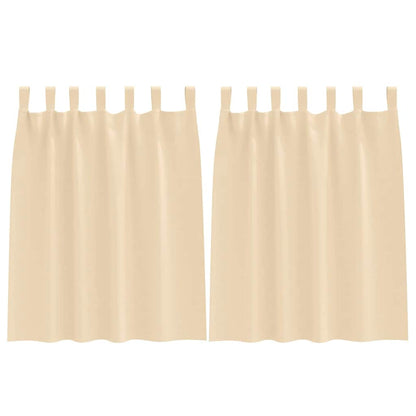 vidaXL Blackout Curtains with Rings 2 pcs Cream 140 x 140 cm Polyester