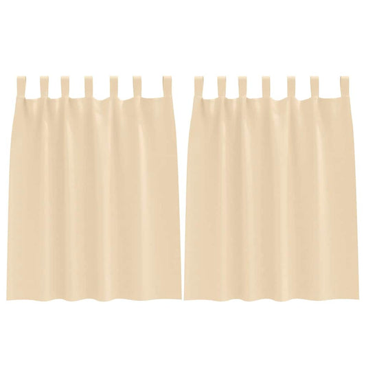 vidaXL Blackout Curtains with Rings 2 pcs Cream 140 x 140 cm Polyester